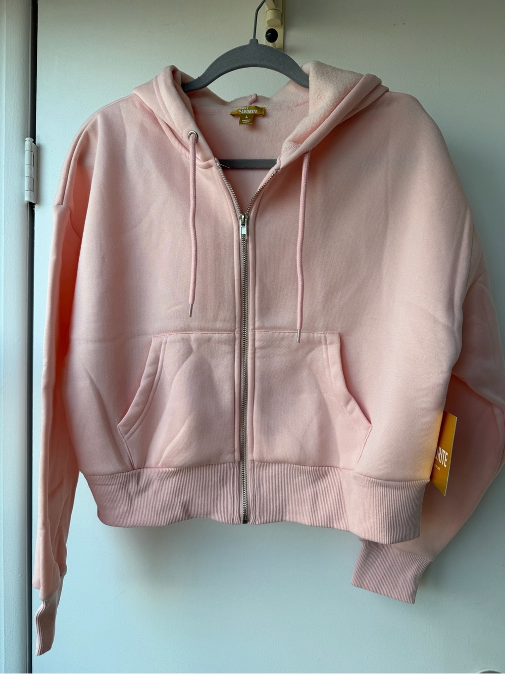 Juniors kids Pink Zip Hoodie with Drawstring Hood